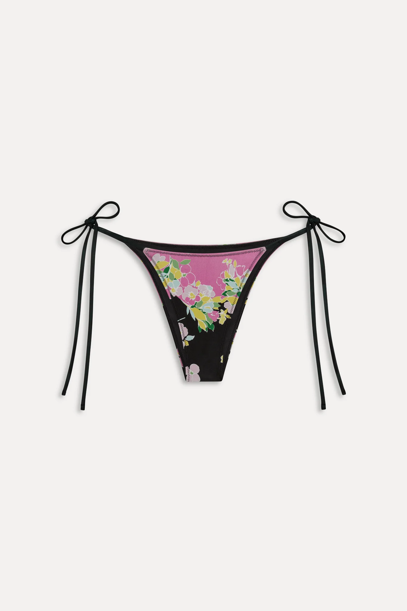 Mackenzie Cheeky String Bikini Bottom - Midnight Blossom - Image 3