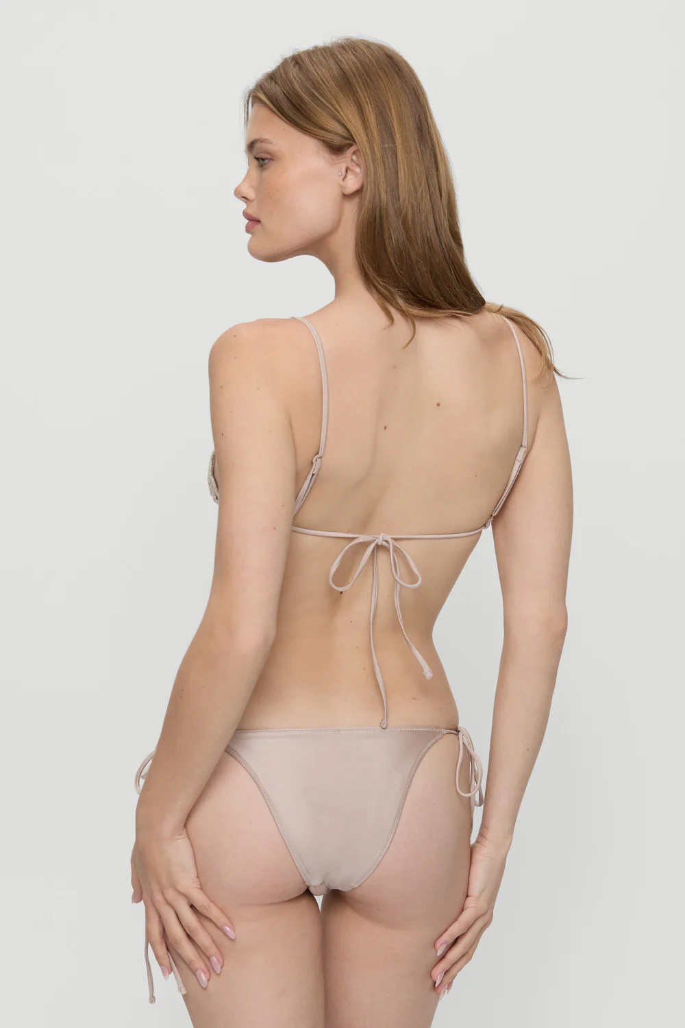 Mackenzie Satin Cheeky Bikini Bottom - Birthday Suit - Image 2