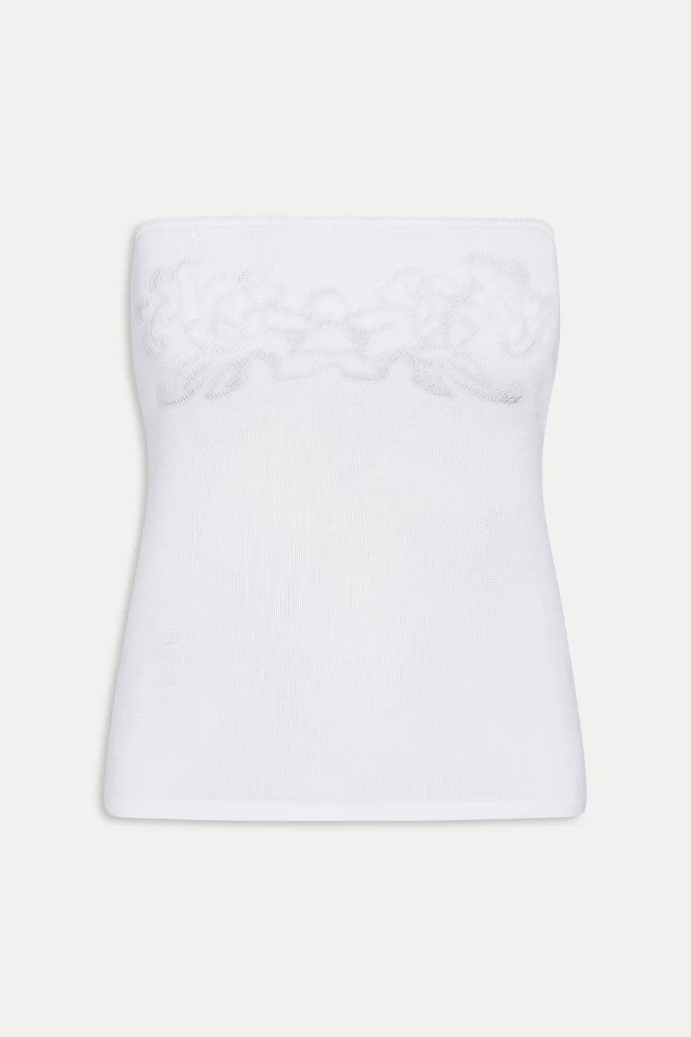 Margot Knit Tube Top - White Hibiscus - Image 3