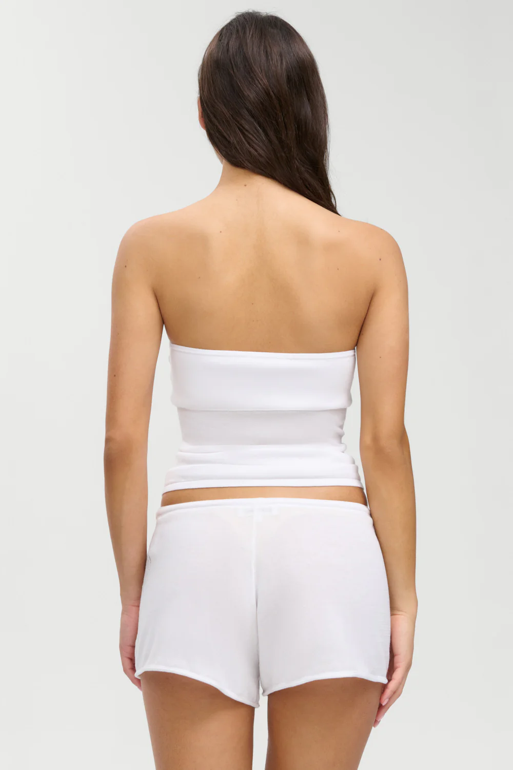 Margot Knit Tube Top - White Hibiscus - Image 4