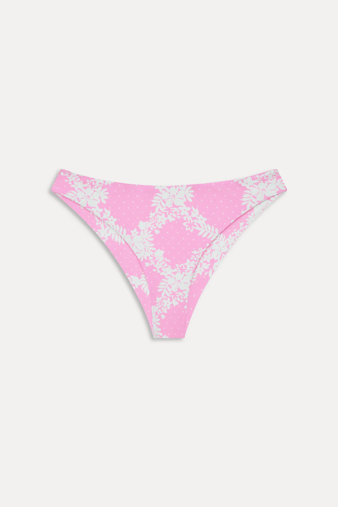 Marina Satin Cheeky Bikini Bottom - Tropical Pink Polka Dot - Image 3