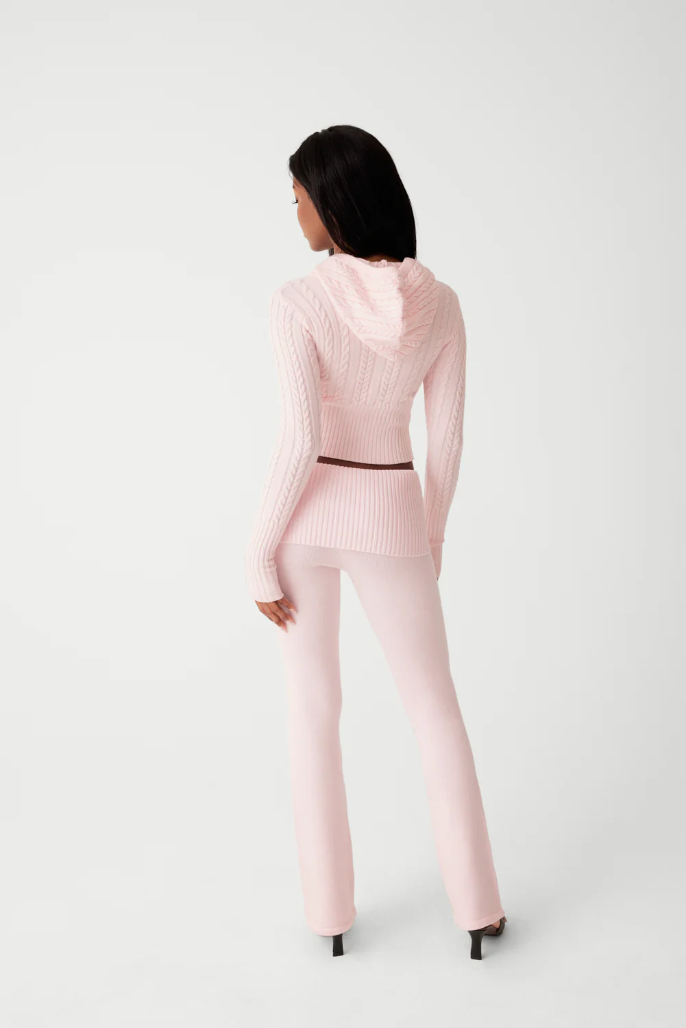 Mason Cloud Knit Flare Pant - Rose Quartz - Image 5