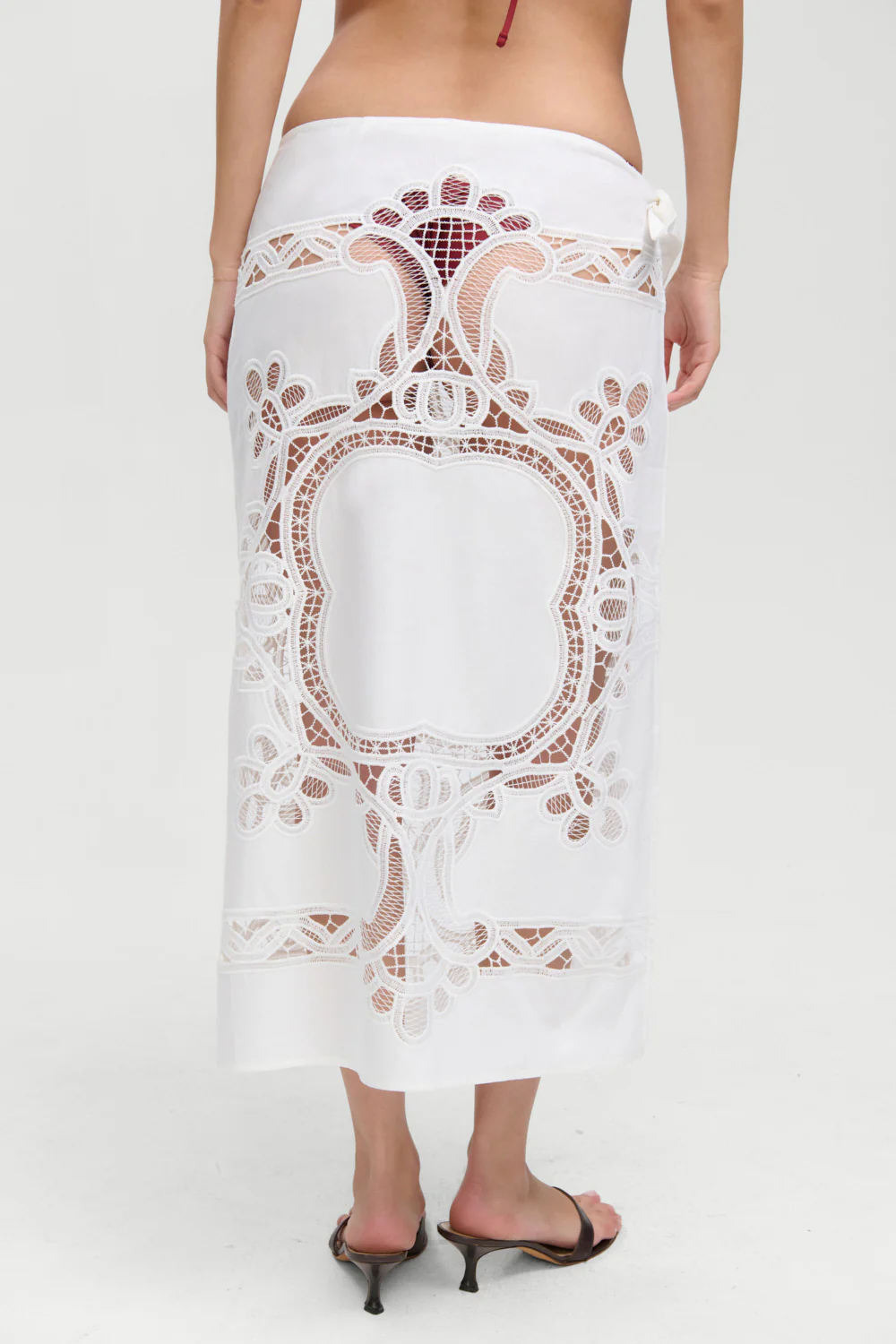 Monaco Cotton Sarong - Optic White - Image 7