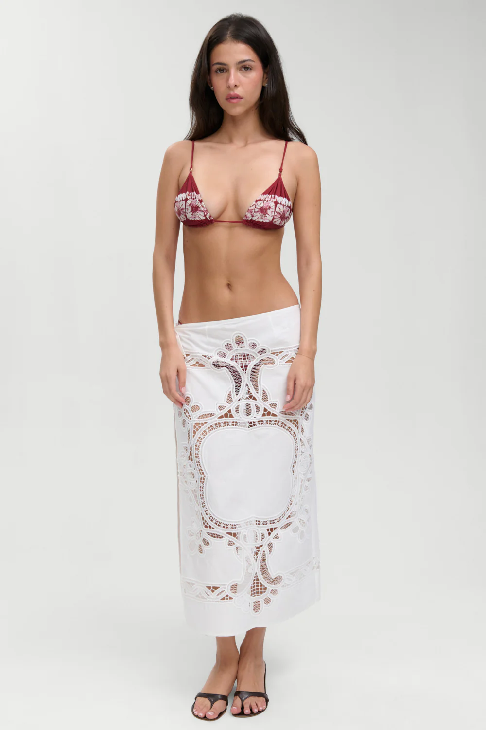 Monaco Cotton Sarong - Optic White - Image 8