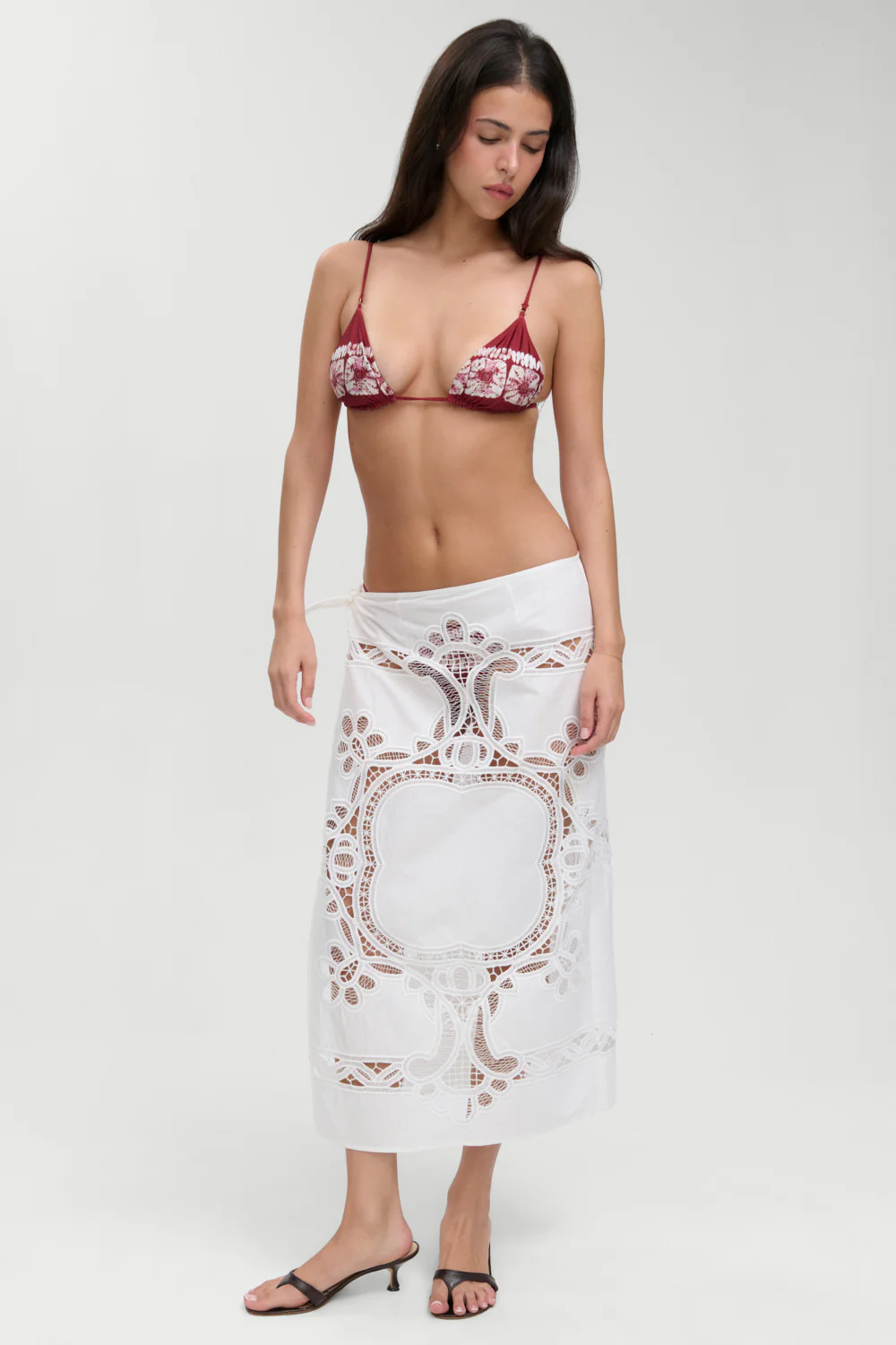 Monaco Cotton Sarong - Optic White - Image 9