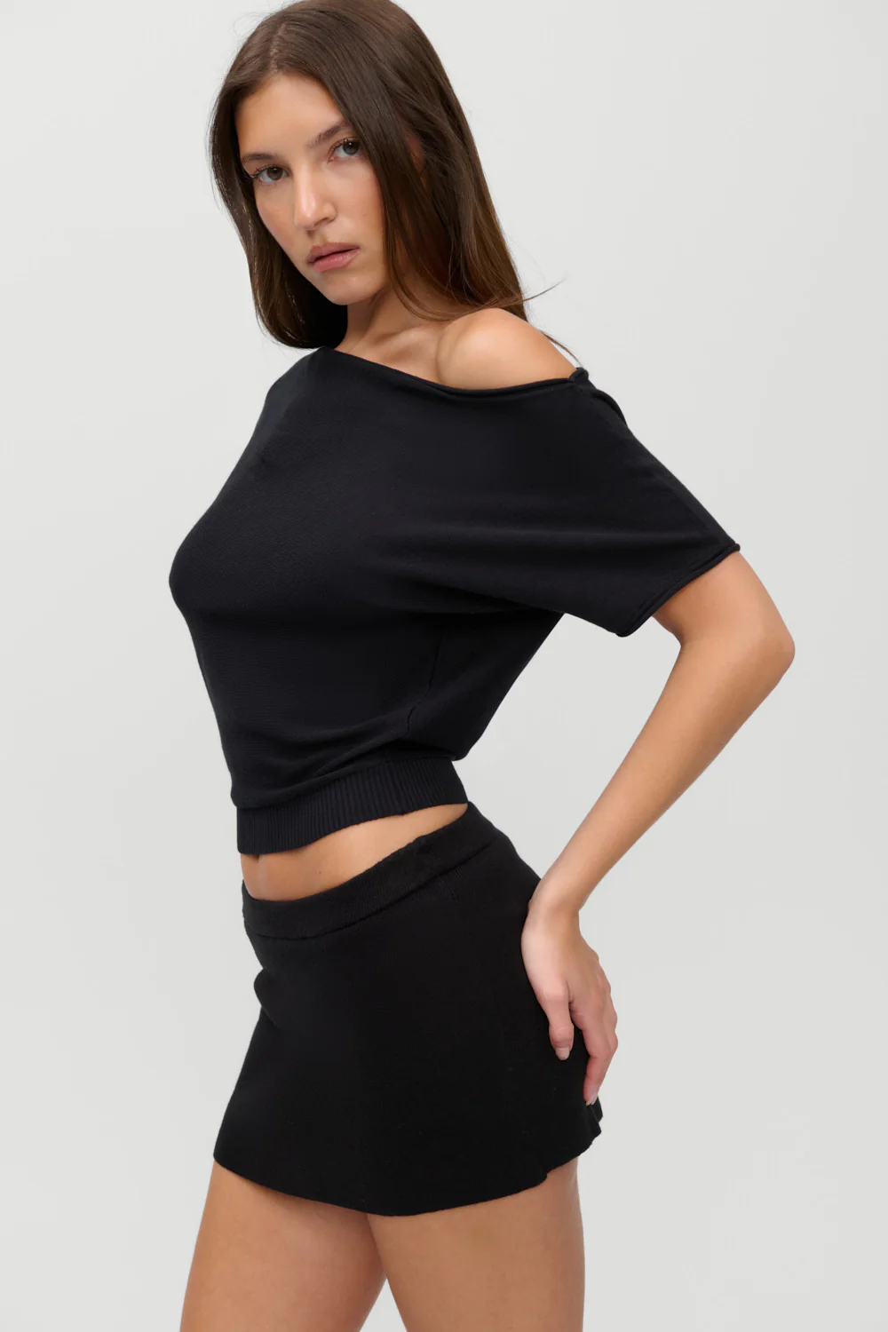 Montecito Boat Neck Knit Shirt - Black - Image 6