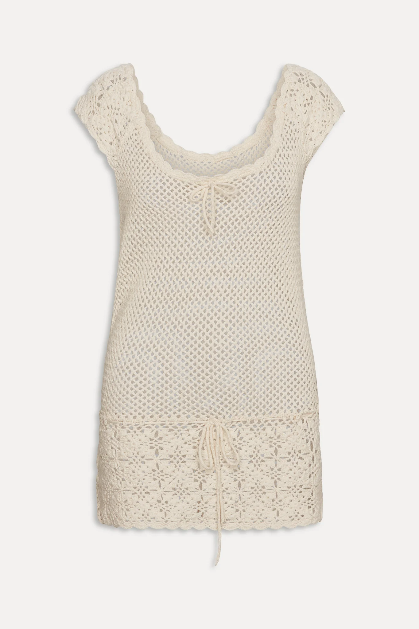 Moss Crochet Mini Dress - Sand Dollar - Image 3