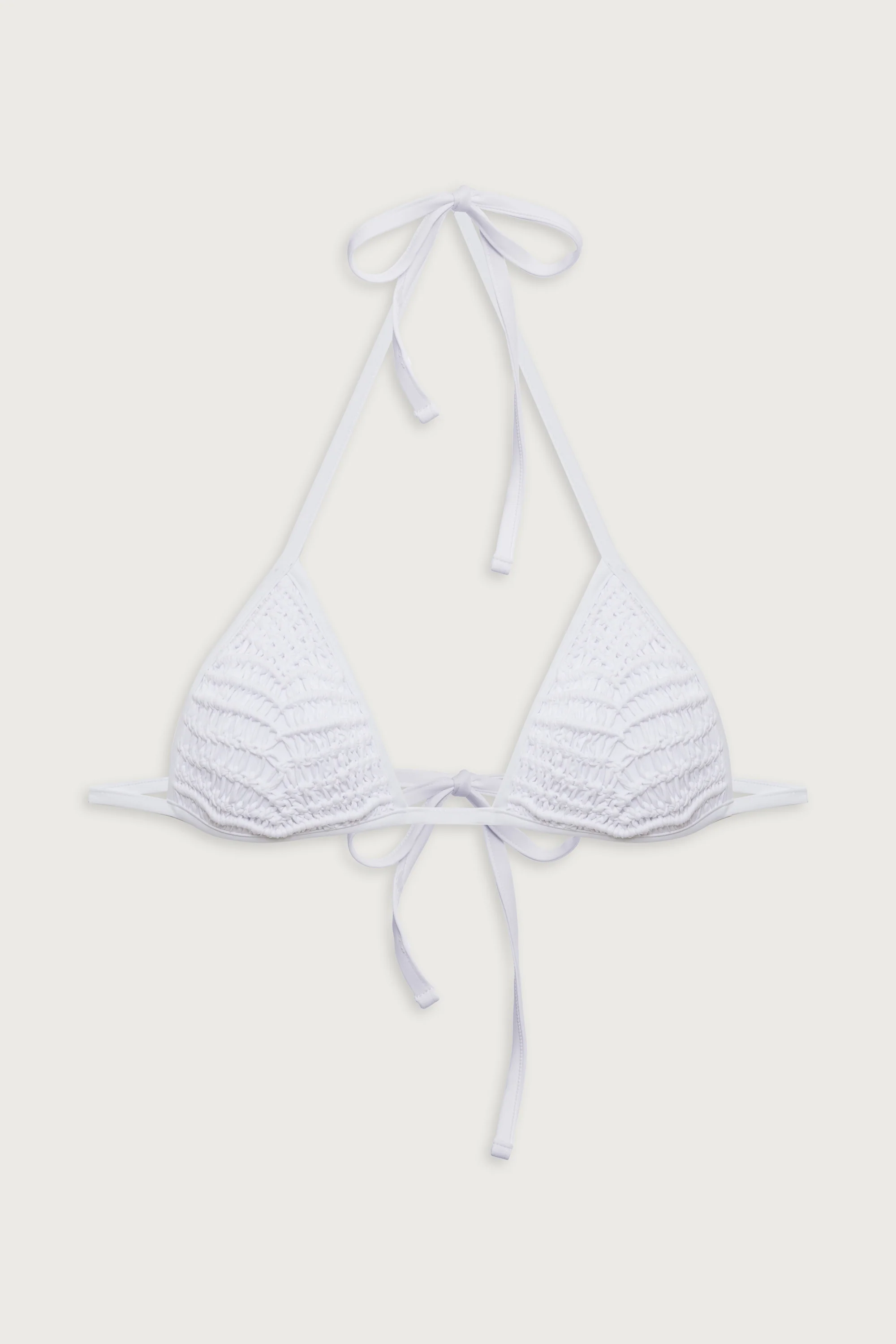 Naia Triangle Halter Bikini Top - Optic White - Image 3