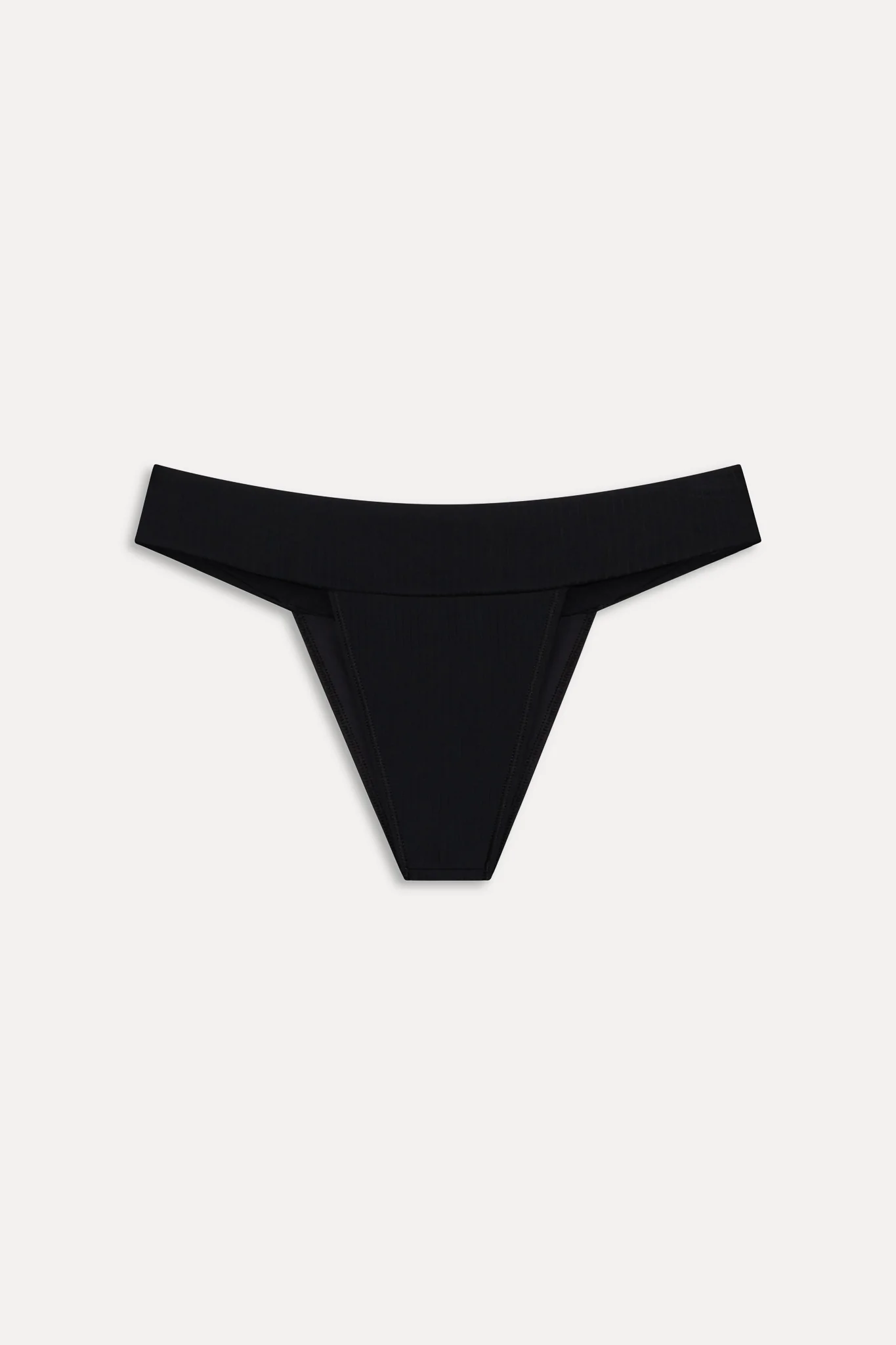 Nick Cheeky Ribbed Bikini Bottom - Black - Image 3