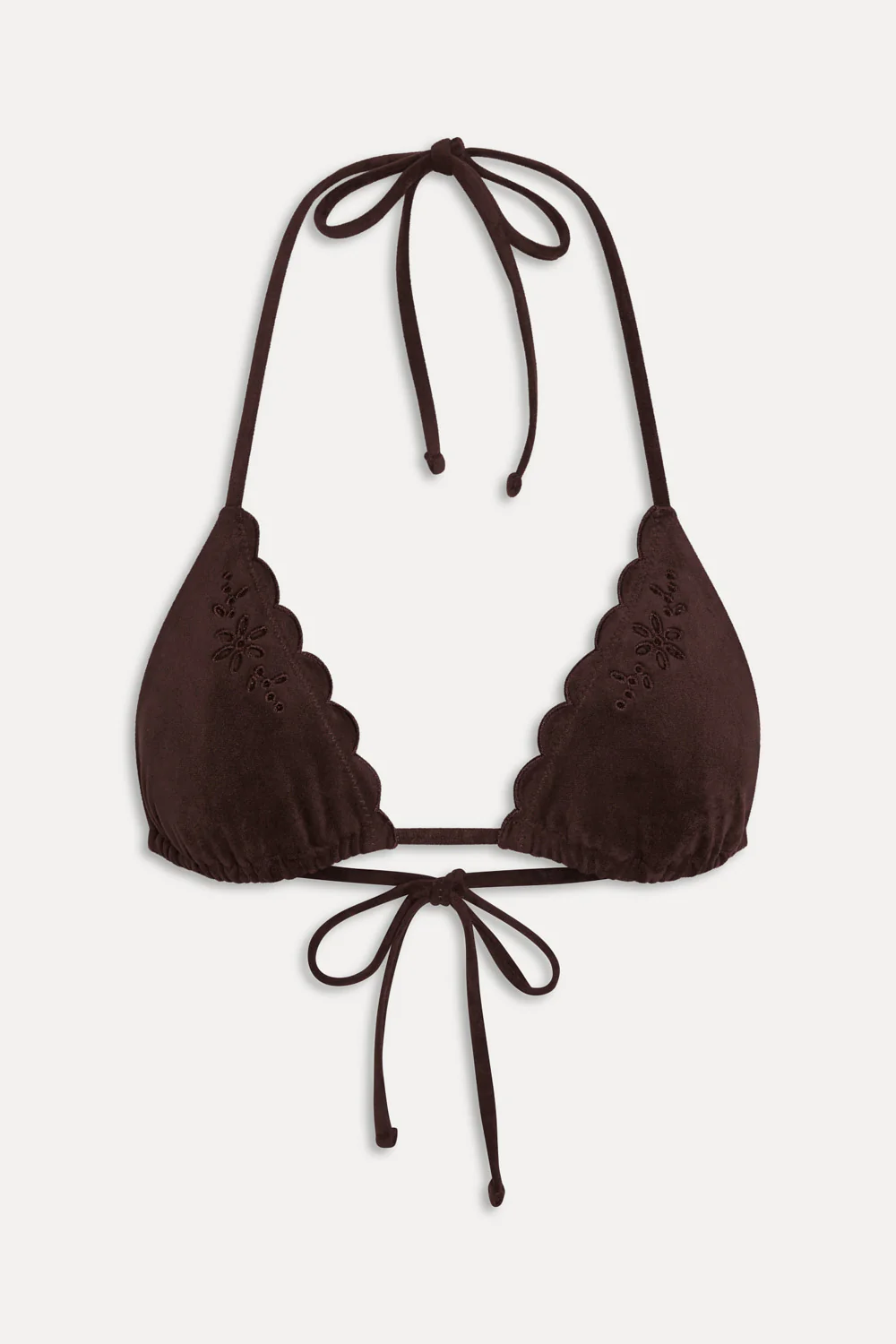 Nick Suede Triangle Bikini Top - Desert Suede - Image 3