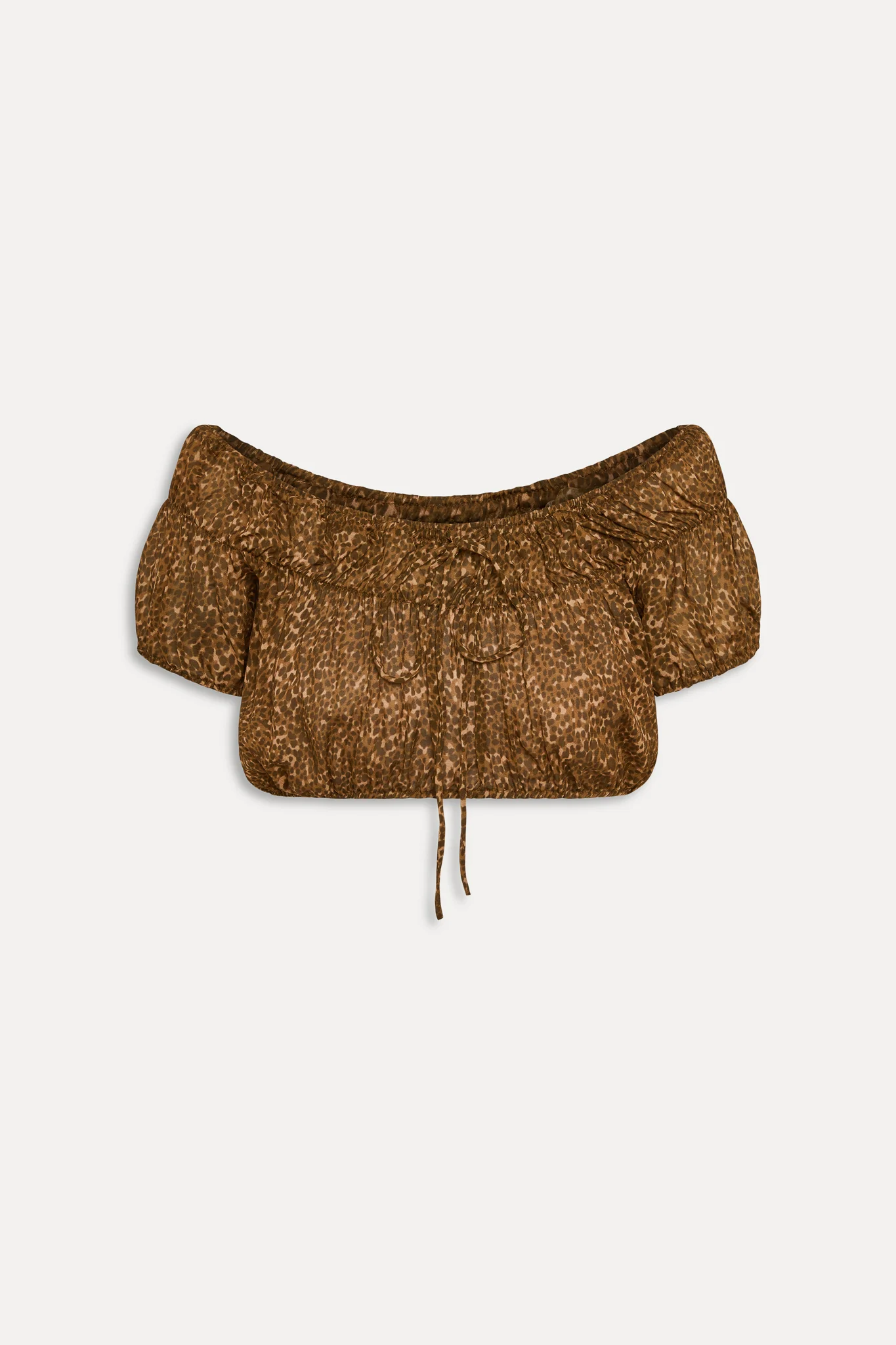 Paulina Cropped Blouse - Vintage Cheetah - Image 3