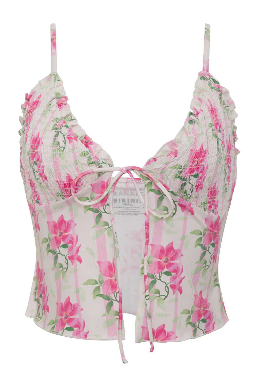 Penelope Floral Tankini Bikini Top - Tiger Lily - Image 5