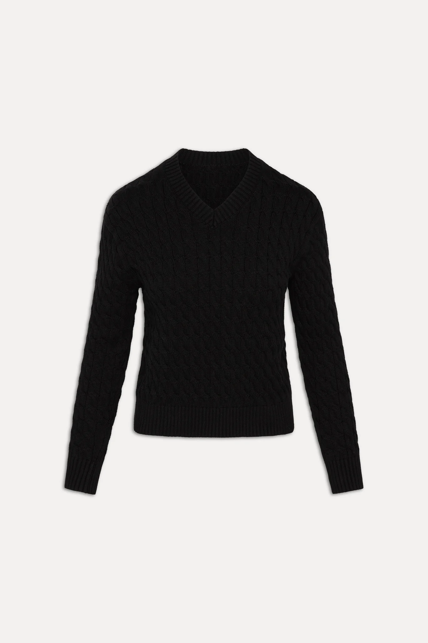 Prince Cable Knit Sweater - Black - Image 3