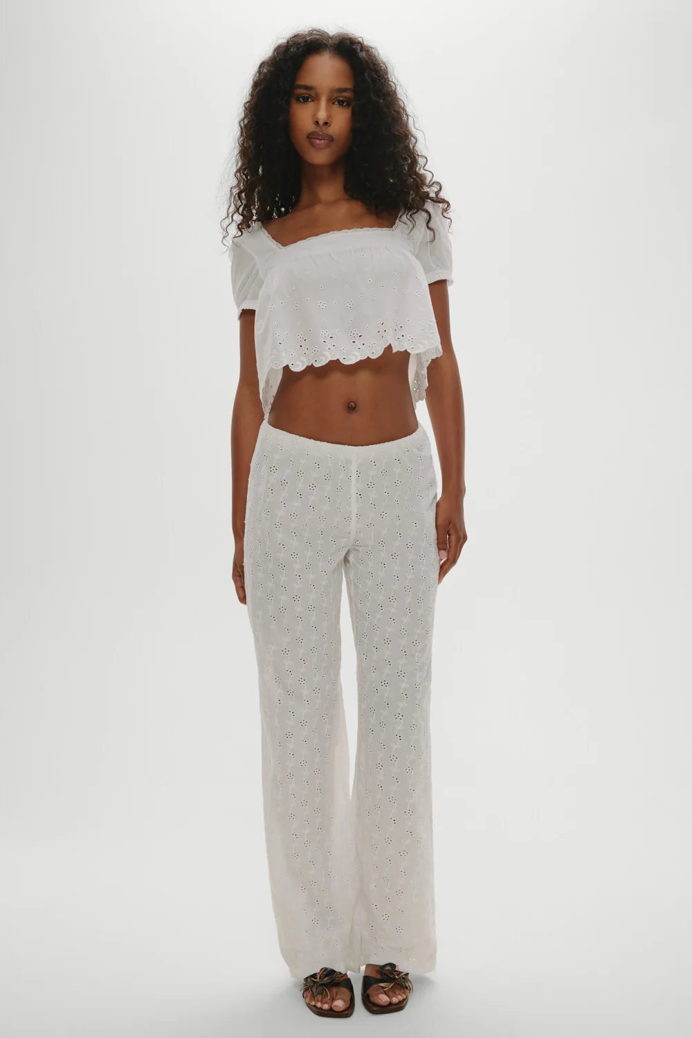 Princess Cropped Blouse - Daisy Eyelet - Image 6