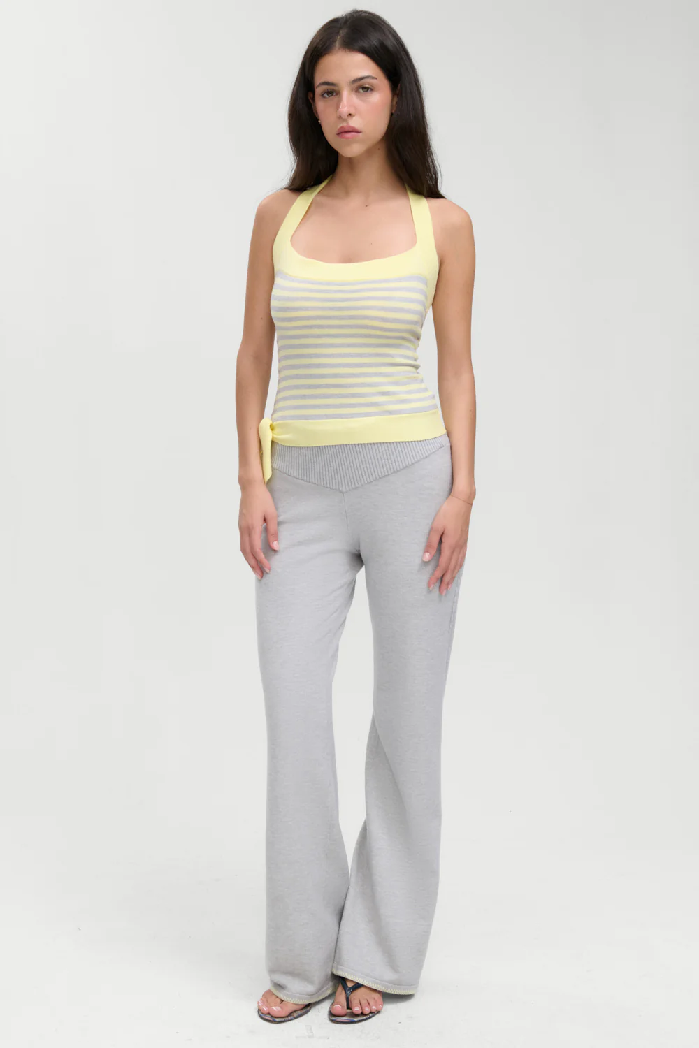 Quinn Knit Halter Top - Echo Stripe - Image 7