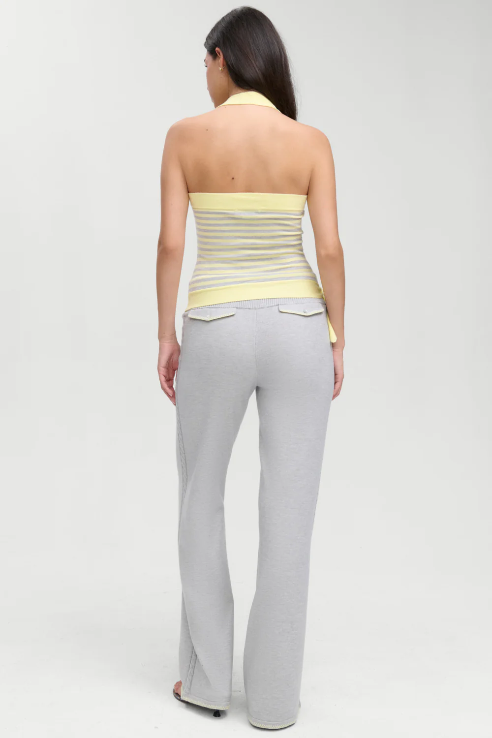 Quinn Knit Halter Top - Echo Stripe - Image 8