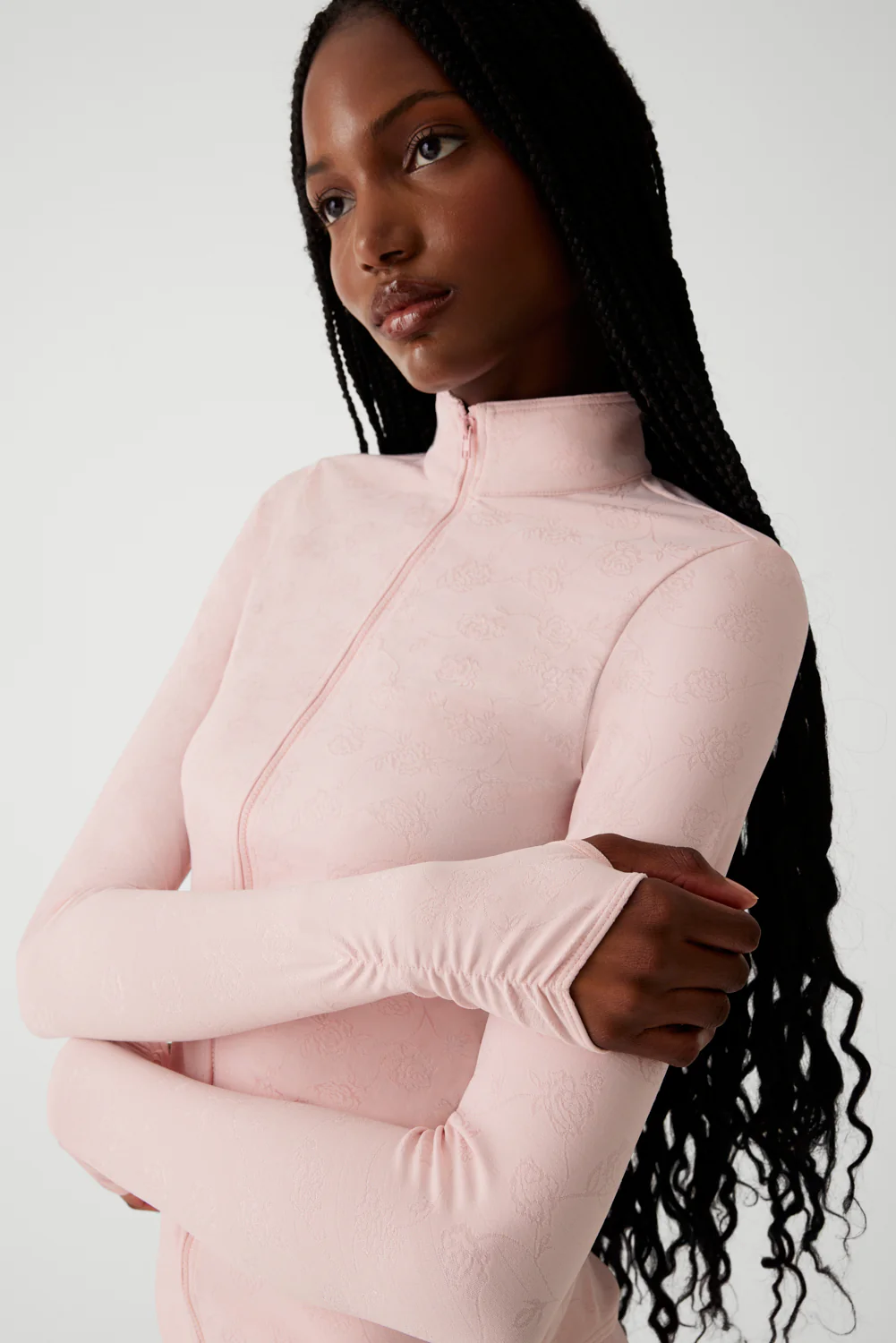Renee Zip Up Jacket - Pink Petals - Image 3