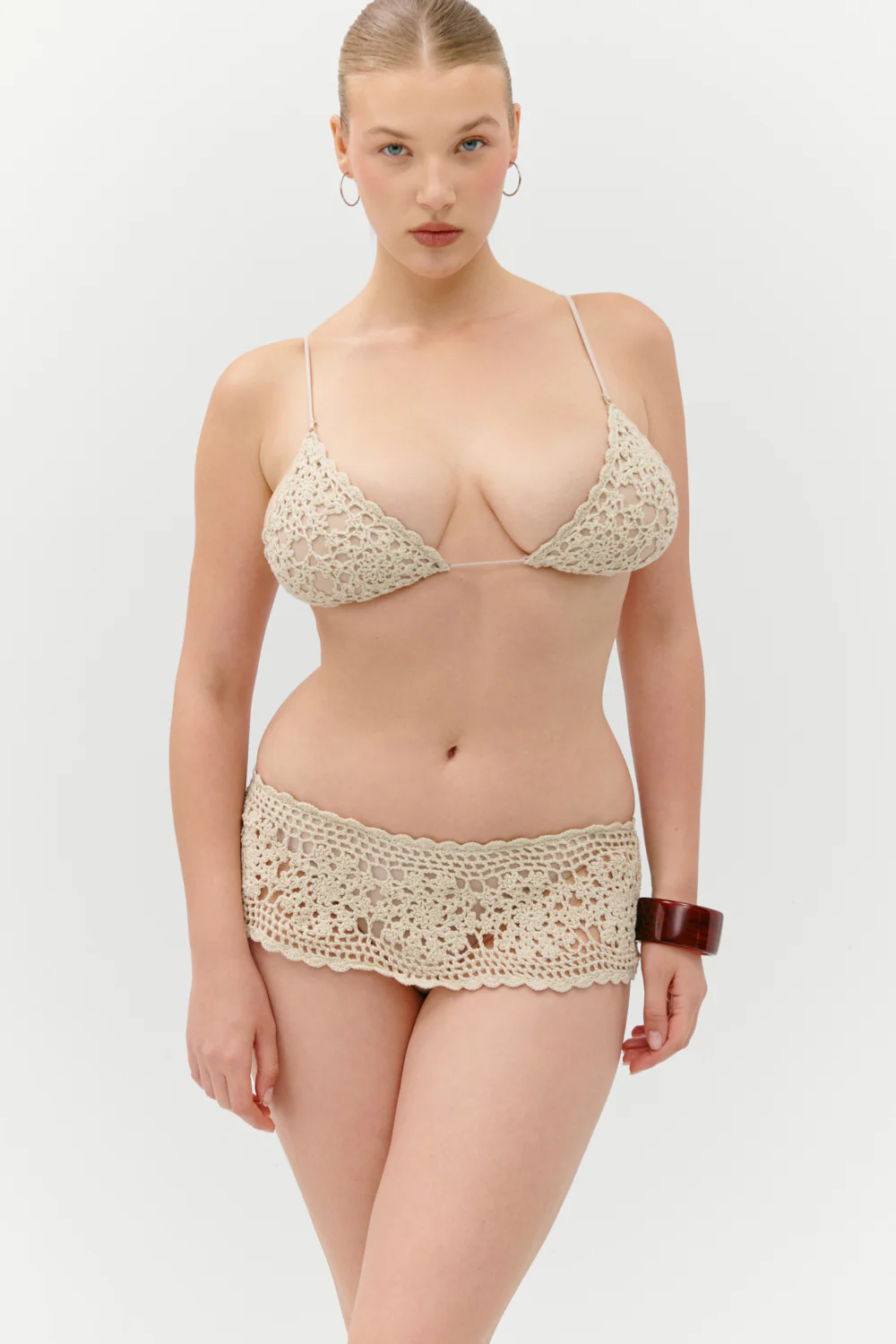 Shelly Crochet Shine Swim Skirt - Birthday Suit - Image 10