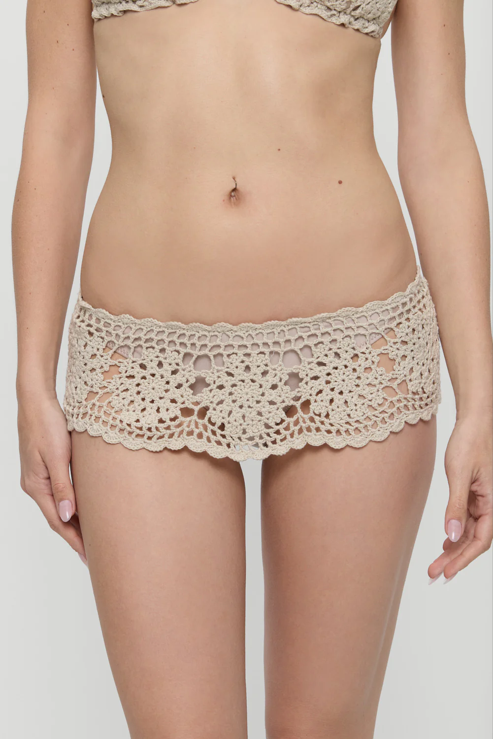 Shelly Crochet Shine Swim Skirt - Birthday Suit - Image 2