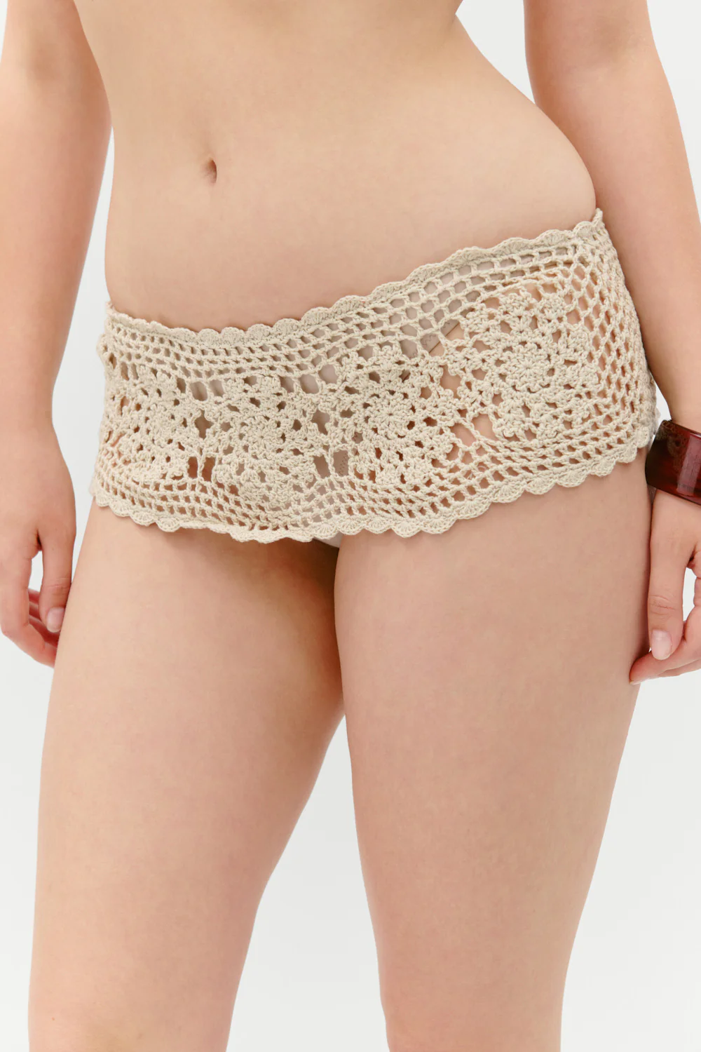 Shelly Crochet Shine Swim Skirt - Birthday Suit - Image 9