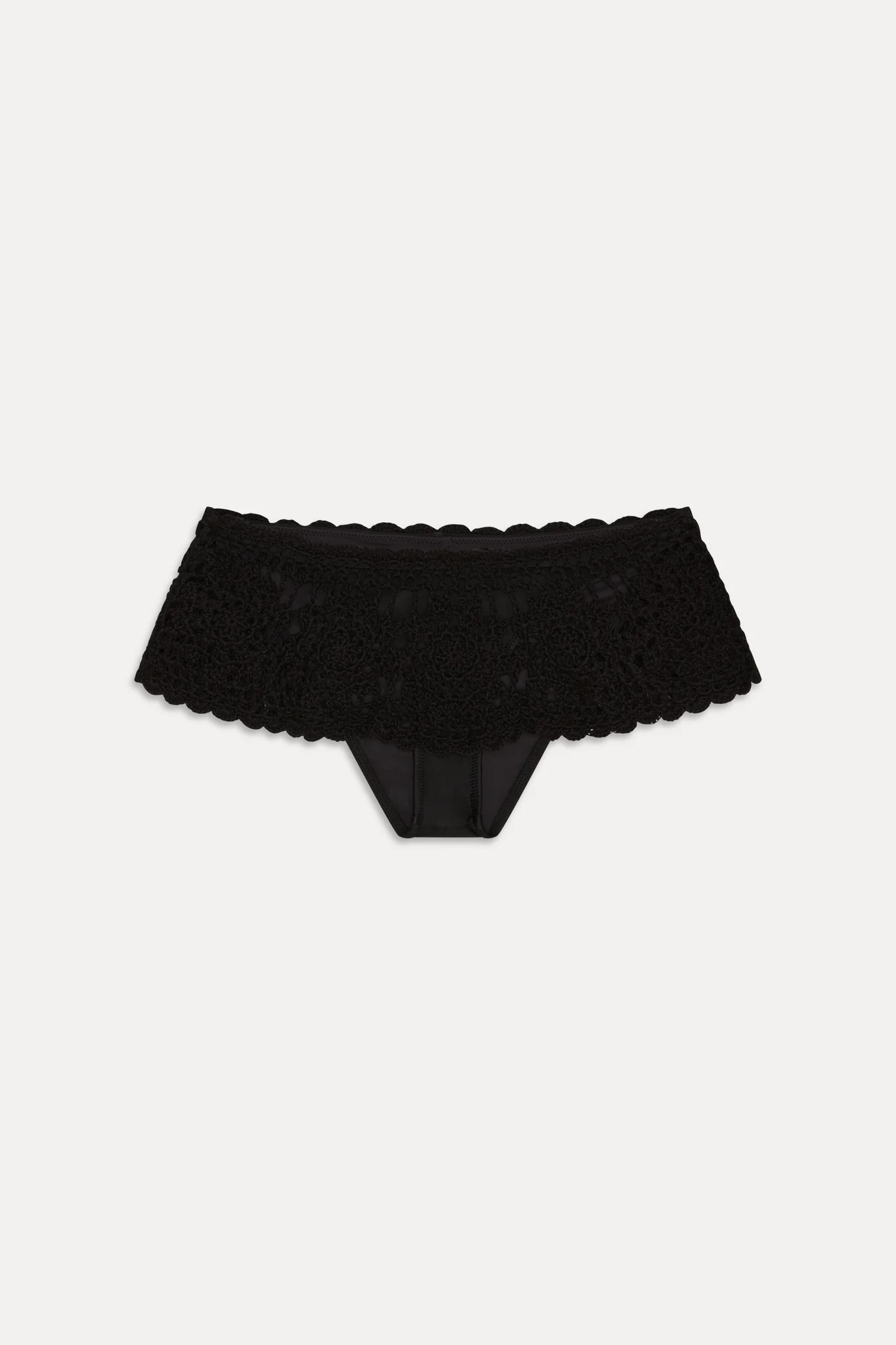 Shelly Crochet Shine Swim Skirt - Black - Image 3