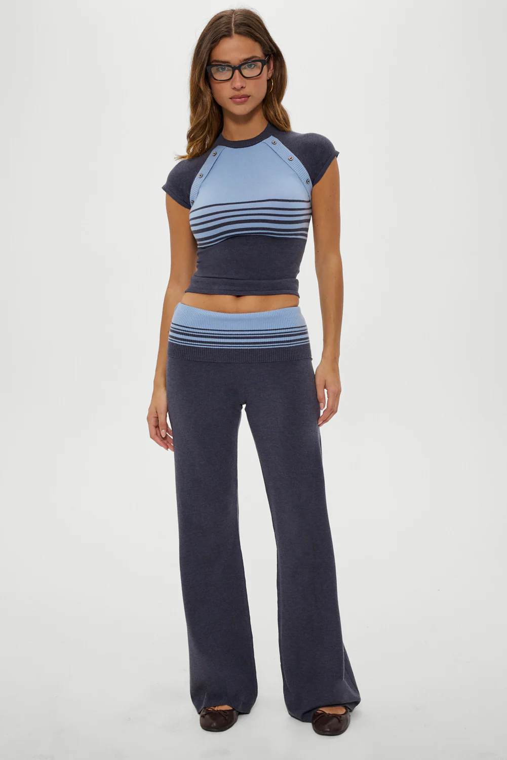 Shore Knit Shirt - Stone Stripe - Image 6