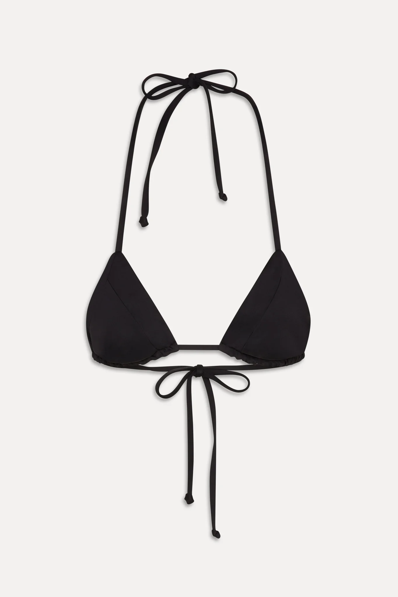 Sky Triangle Halter Bikini Top - Black - Image 3