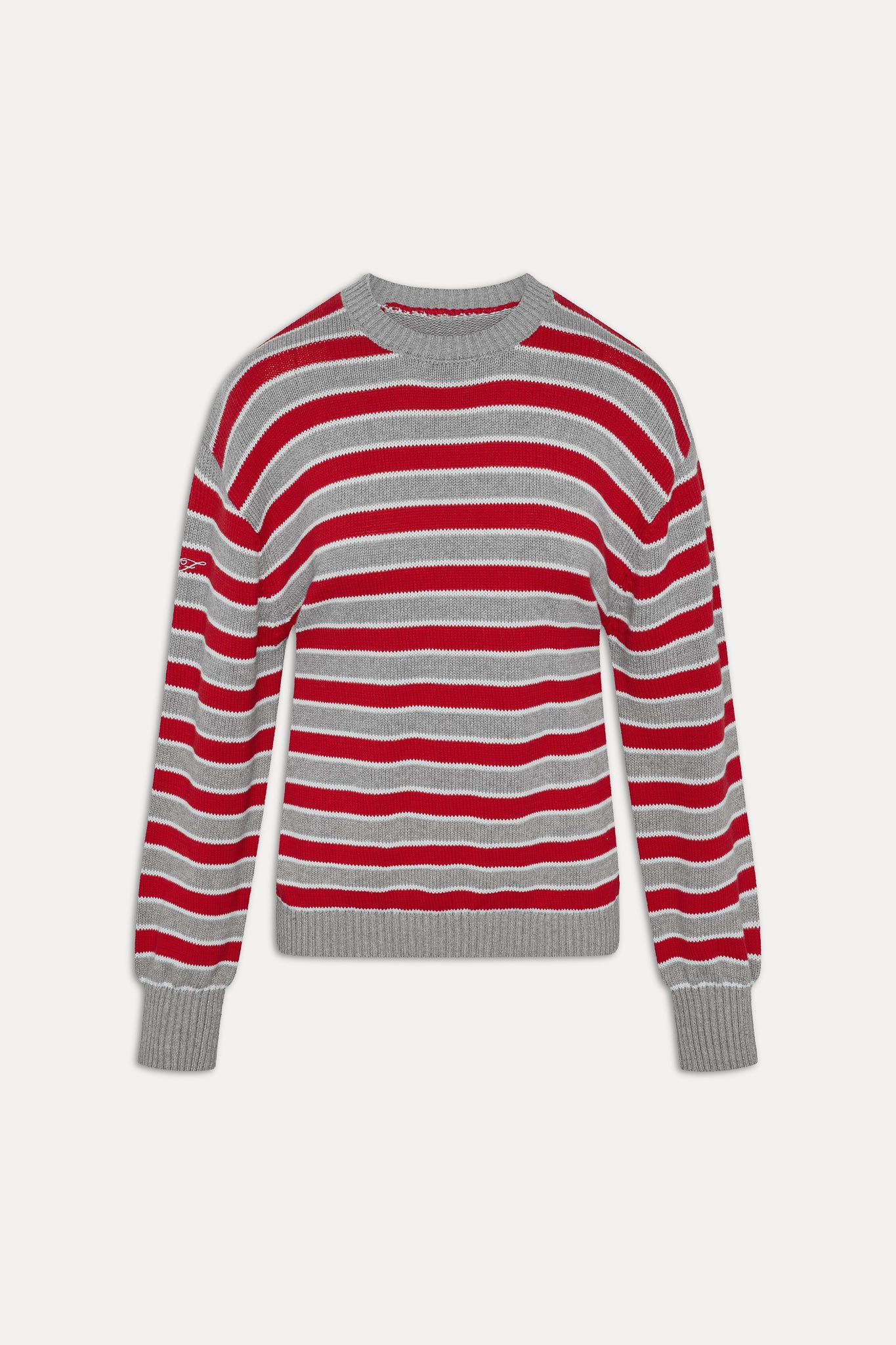 Sloane Oversized Knit Sweater - Cloud Cover Stripe - Image 3
