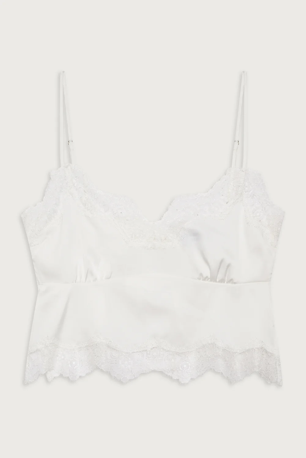 Snuggle Satin Camisole - White - Image 3