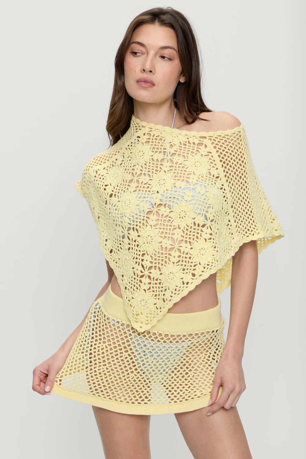 Sophie Crochet Poncho - Whipped Butter - Image 2