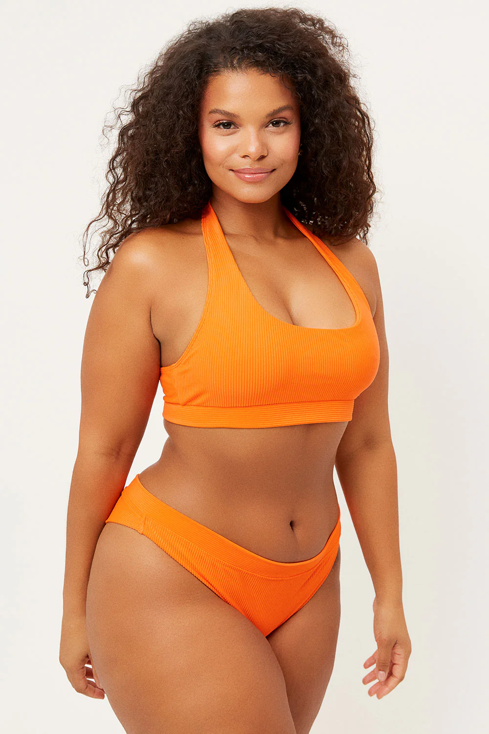 Stevie Ribbed Cheeky Bikini Bottom - Marmalade - Image 3