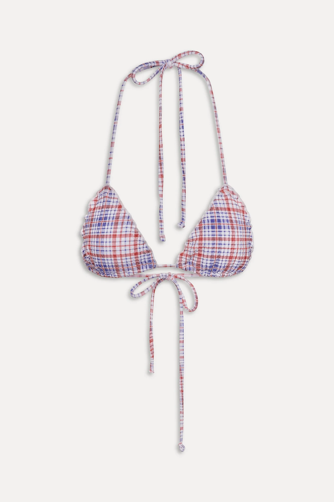 Tidal Skimpy String Bikini Top - Americana Plaid - Image 3