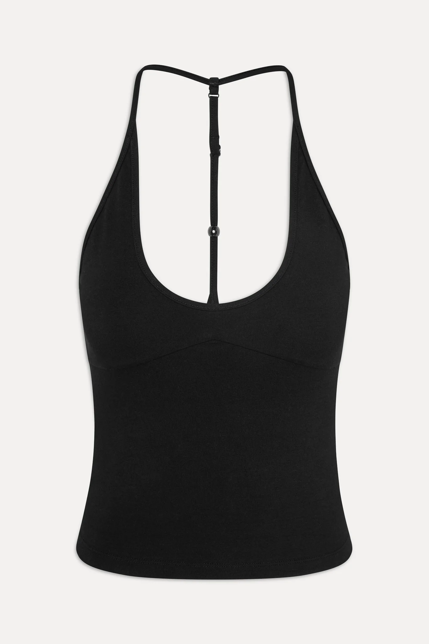 x JENNIE Chantal Cotton Halter Top - Black - Image 3