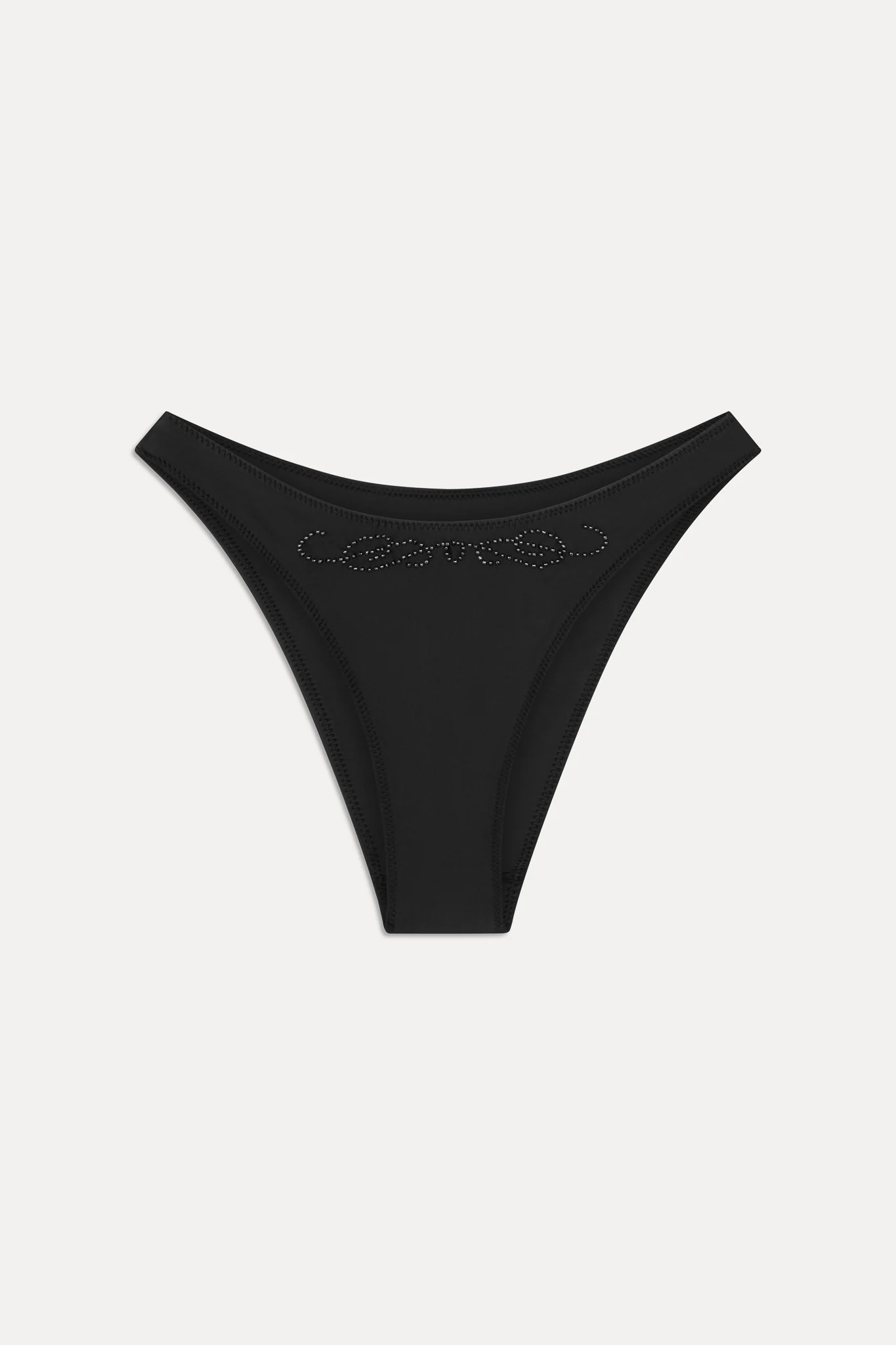 x JENNIE Dove Beaded Bikini Bottom - Black - Image 3