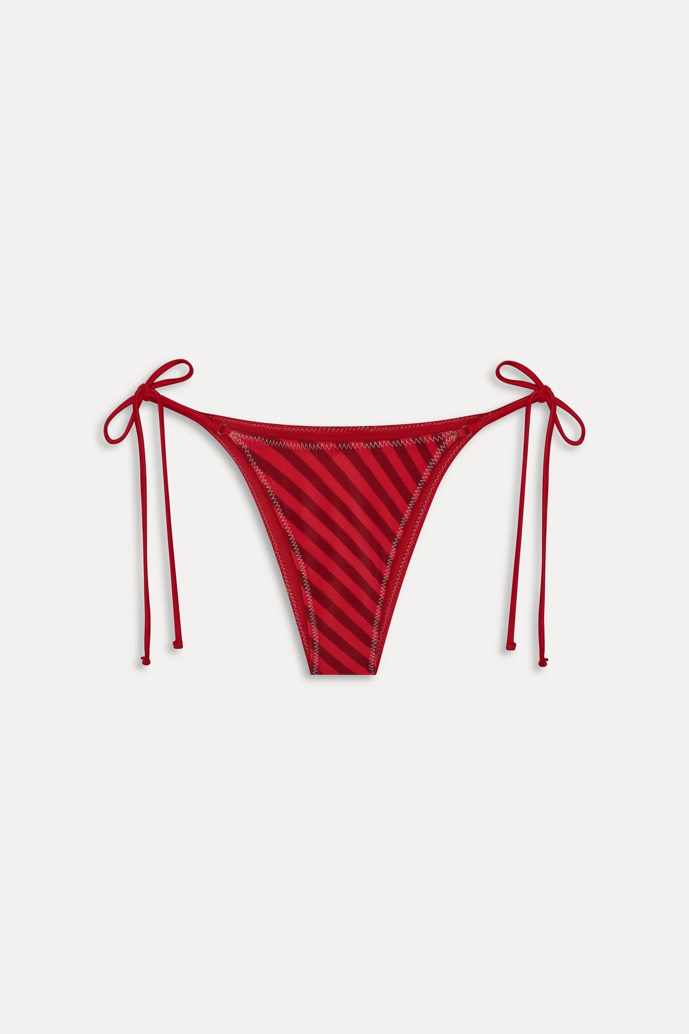 x JENNIE Mackenzie Satin Bikini Bottom - Spring Stripe - Image 3