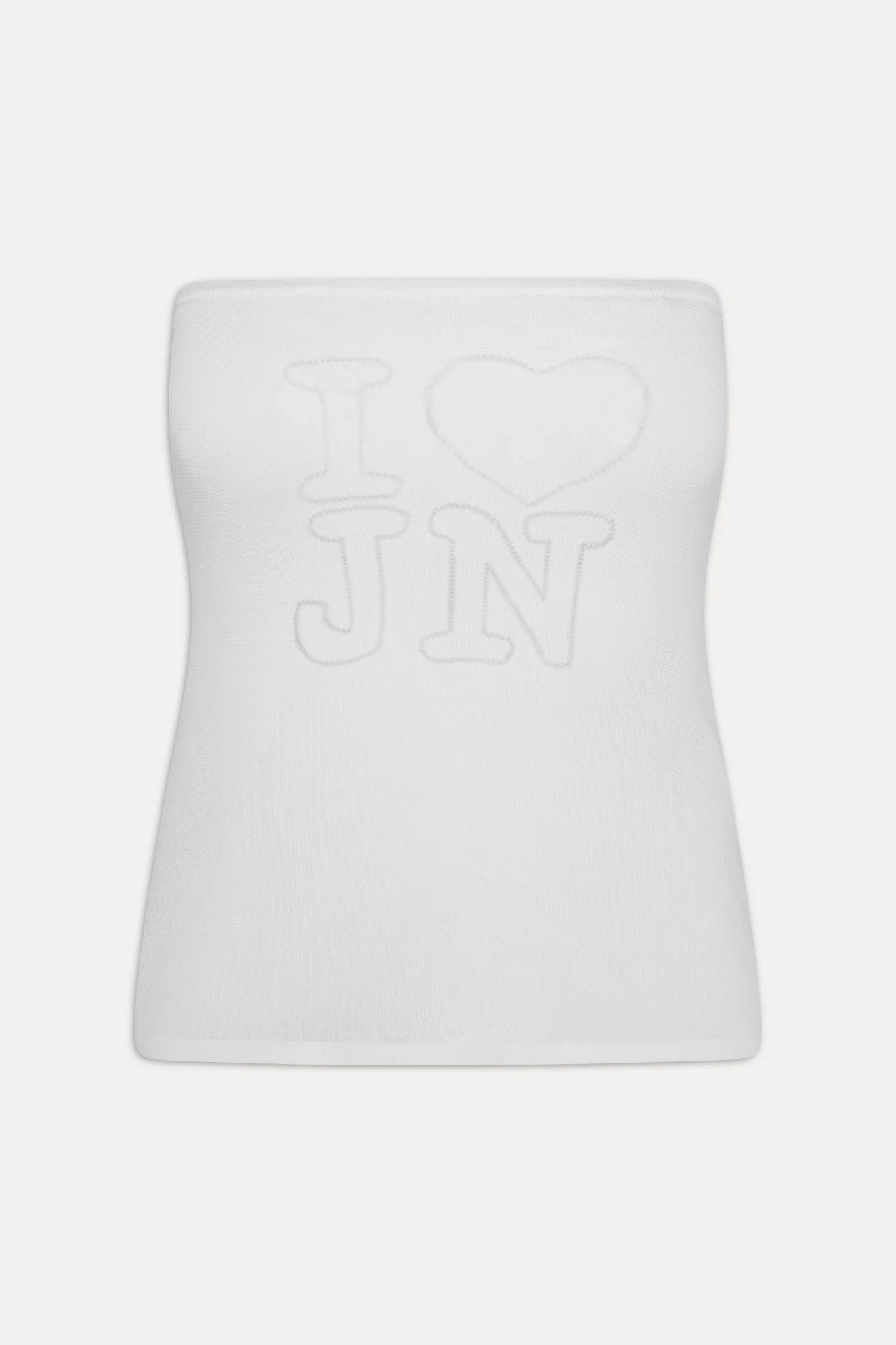 x JENNIE Margot Knit Tube Top - Optic White - Image 3