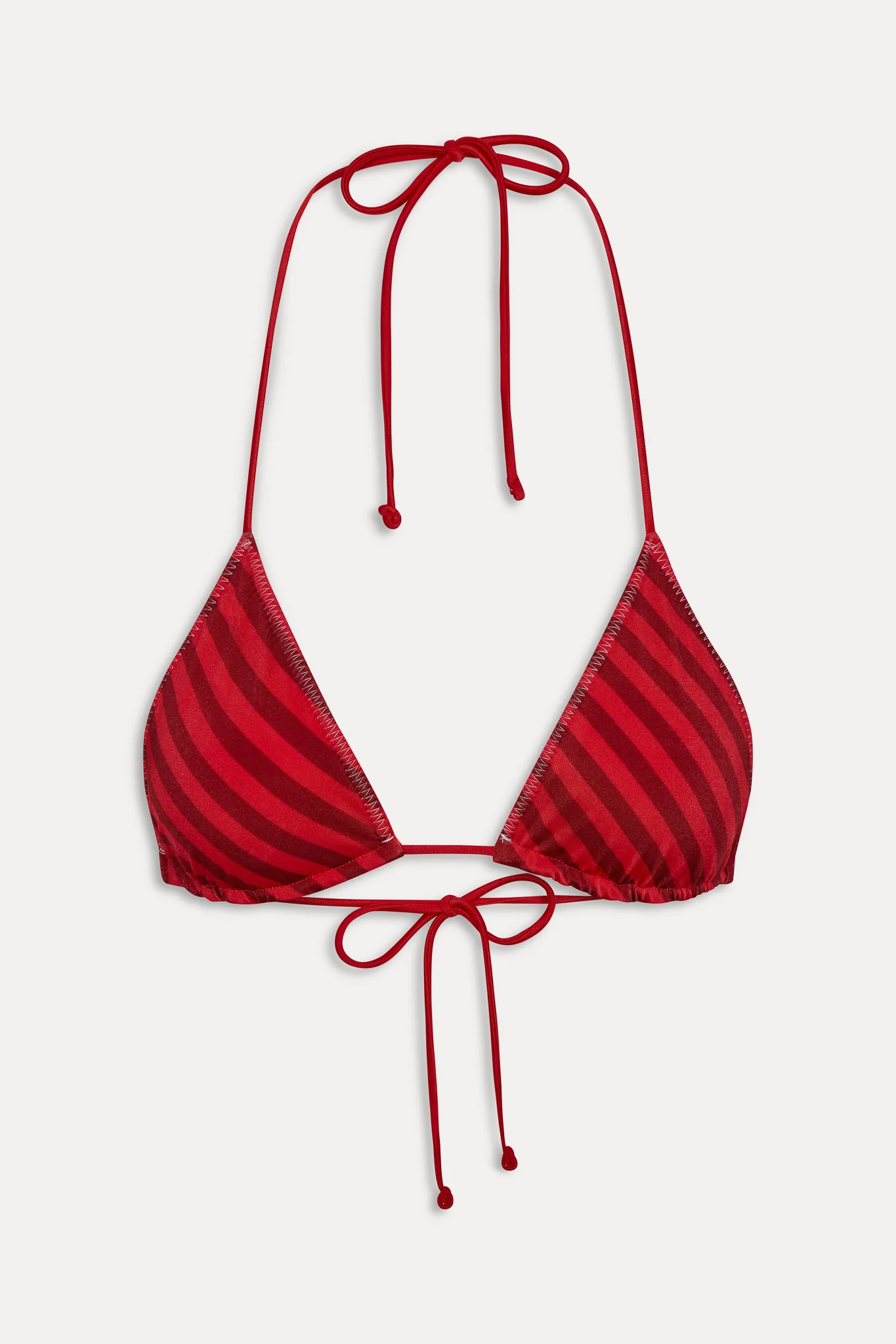 x JENNIE Nick Satin Bikini Top - Spring Stripe - Image 3