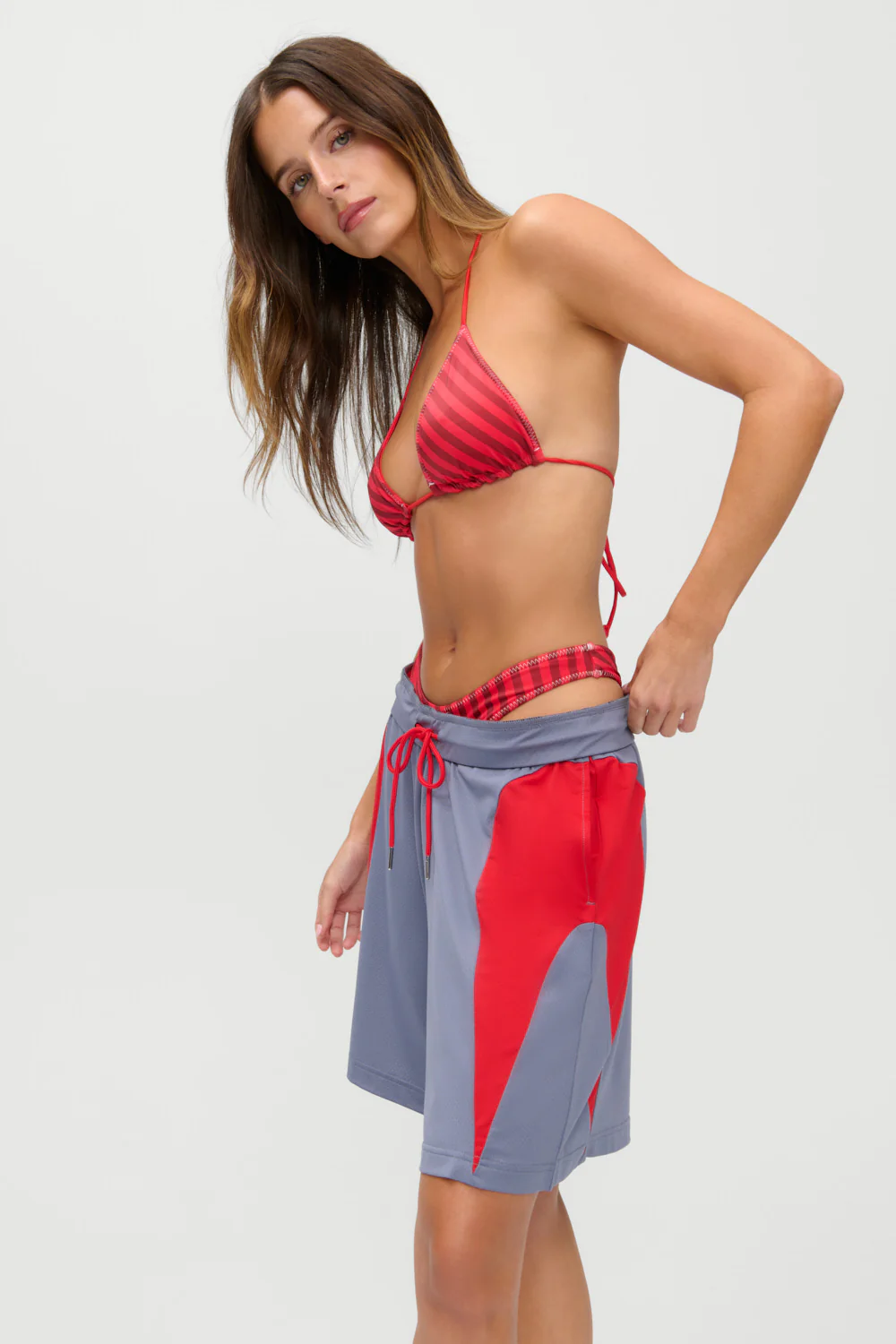 x JENNIE Nick Satin Bikini Top - Spring Stripe - Image 5