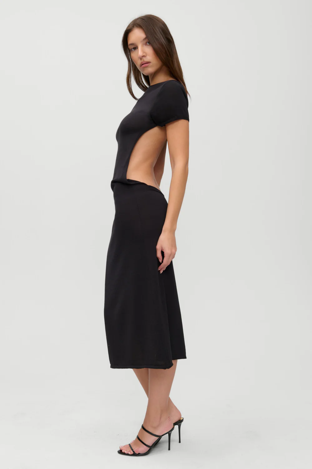 x JENNIE Rosalie Knit Midi Dress - Black - Image 2