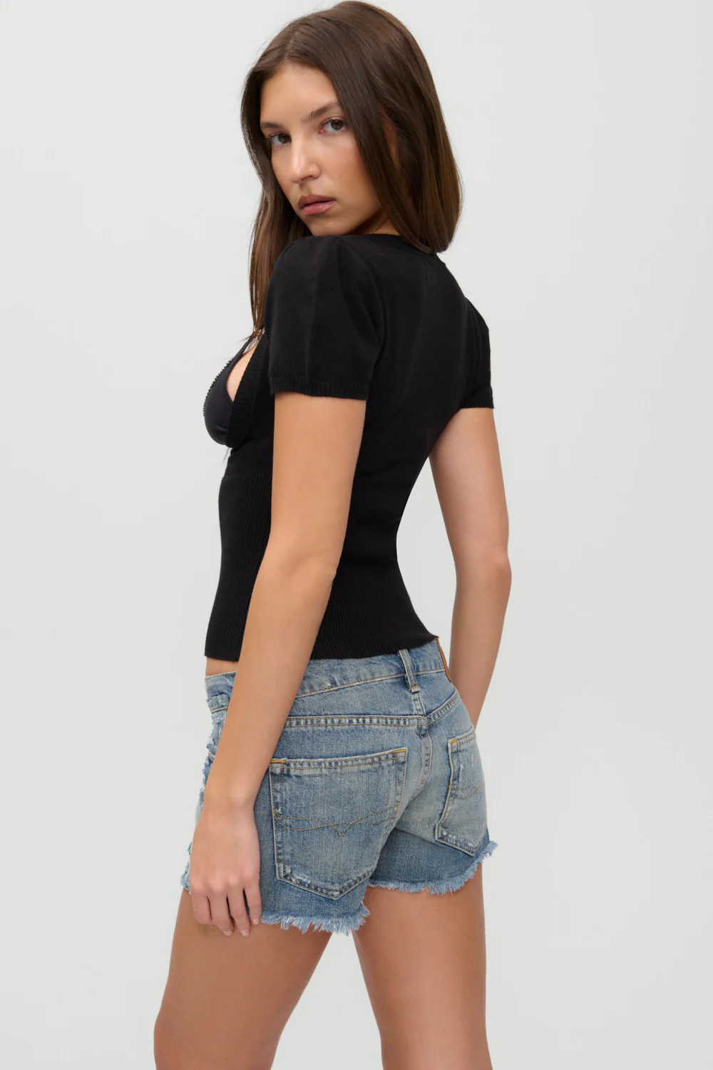 x JENNIE Sofia Knit Top - Black - Image 4