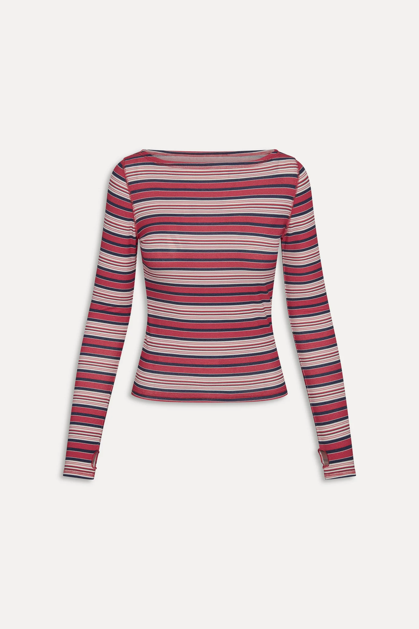 x JENNIE Sophie Long Sleeve Top - Sunset Stripe - Image 3