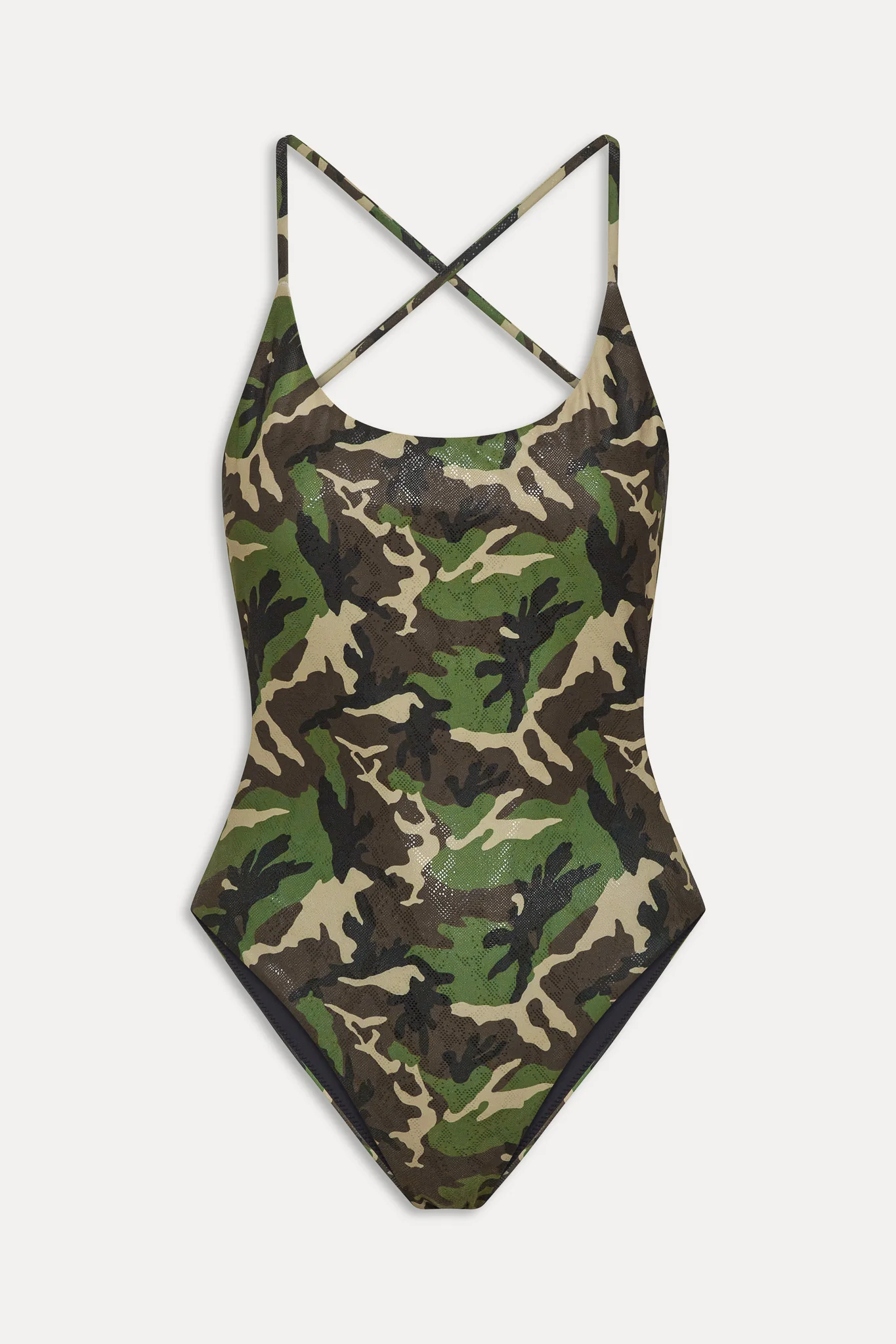x KHY La Plage Foil One Piece Swimsuit - Camo - Image 3