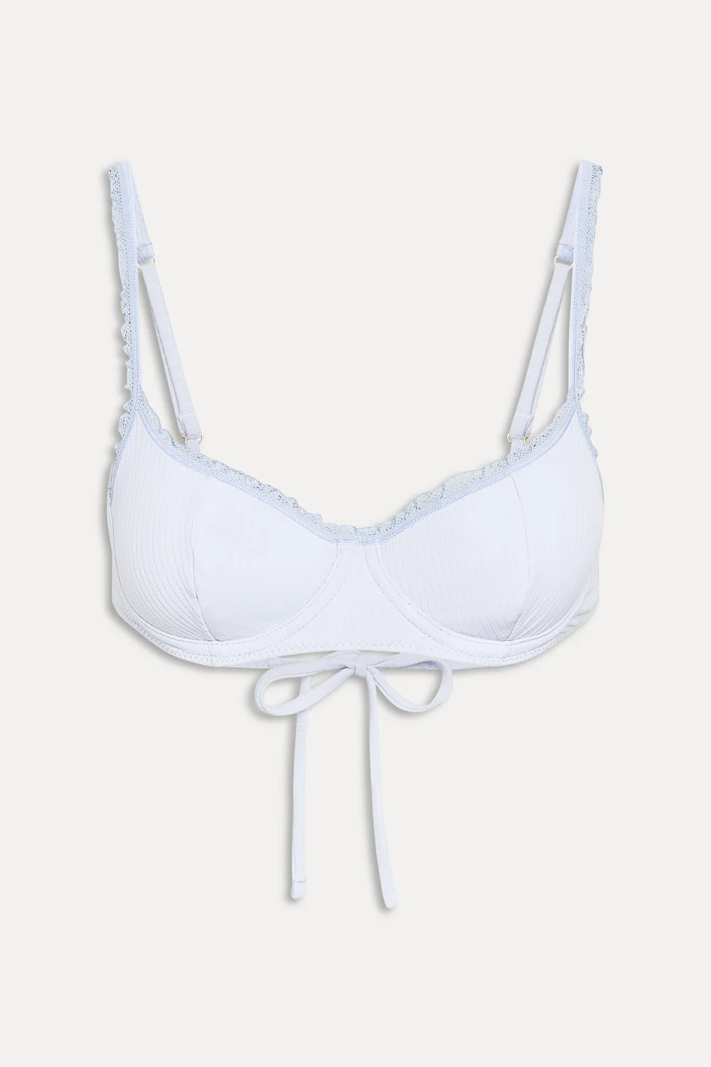 x Paige Lorenze Cola Ribbed Underwire Top - Something Blue - Image 3