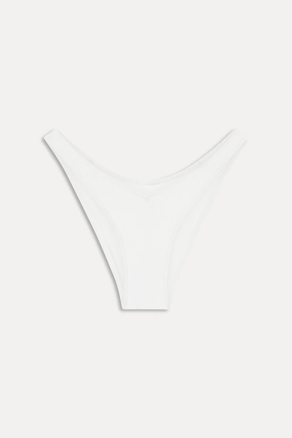 x Paige Lorenze Harper Ribbed Cheeky Bikini Bottom - Marry Me - Image 3