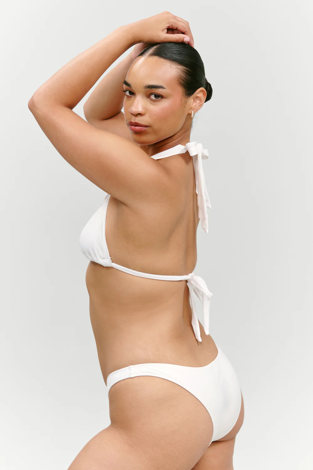 x Paige Lorenze Harper Ribbed Cheeky Bikini Bottom - Marry Me - Image 4